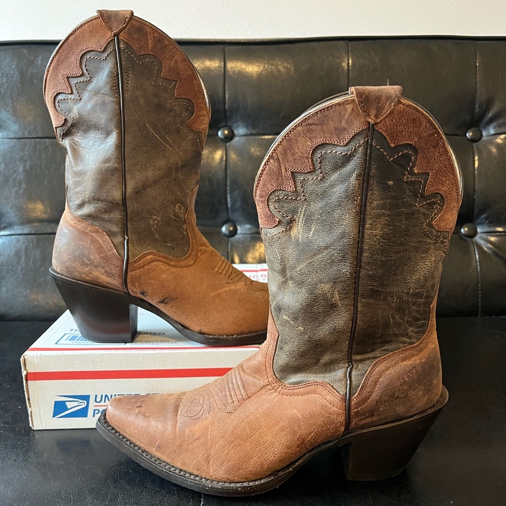 J.B. Dillon Women’s Brown Leather Western Boots